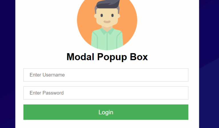 How to Create a Modal Popup Login Form Using HTML, CSS, and JavaScript