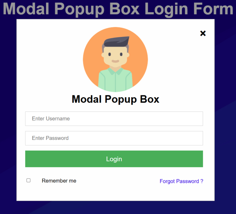 modal popup