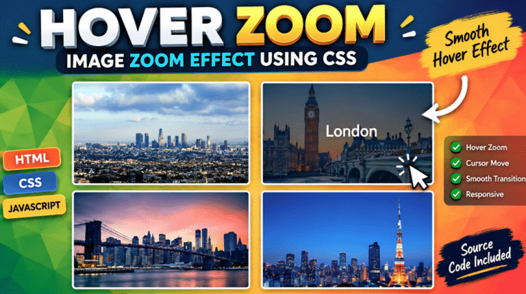 Mouse Hover Zoom Effect Using CSS