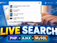 live search with PHP MySQL AJAX