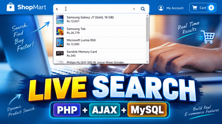 live search with PHP MySQL AJAX