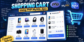 online shopping cart using PHP MySQL Ajax